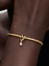 Wrapped Heart Charm - 14k gold plating