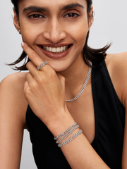 Pavé Cuban Chain Necklace - Sterling silver