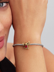 Disney Stitch Heart Charm - 14k gold plating