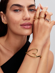 Organically Shaped Heart Small Ring - 14k gold plating