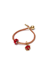 Red Murano Glass & Fire Horse Bracelet Set
