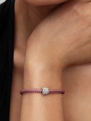 Textured Clover Mini Charm - Sterling silver