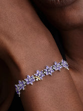 Bridgerton Herbarium & Bee Tennis Bracelet - Sterling silver, 14k gold plating