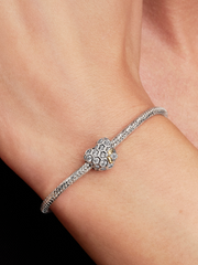 Bridgerton Honeycomb & Bee Heart Charm - Sterling silver, 14k gold plating