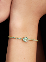 Bridgerton Butterfly Slider Tennis Bracelet - 14k gold plating