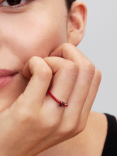 Red Chakra Heart Ring - Sterling silver