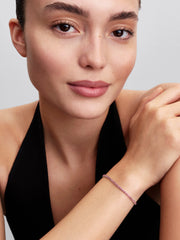 Pink Small Tennis Bracelet - Sterling silver