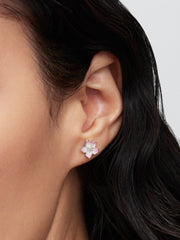 Cherry Blossom Stud Earrings - Sterling silver