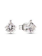 FINAL SALE - Pandora Nova 14k White Gold Lab-grown Diamond Earrings - 1.00 ct TW, 14k white gold