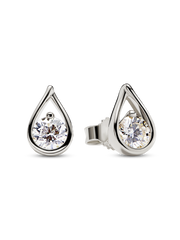 FINAL SALE - Pandora Infinite 14K White Gold Lab-grown Diamond Earrings - 1.00 ct TW, 14k white gold