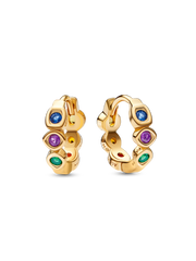 Marvel The Avengers Infinity Stones Hoop Earrings - 14k gold plating