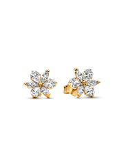 Sparkling Herbarium Cluster Stud Earrings - 14k gold plating