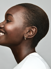 Sparkling Row Eternity Hoop Earrings - 14k gold plating