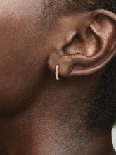 Sparkling Huggie Hoop Earrings - 14k gold plating