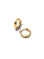Twisted Huggie Earrings - 14k gold plating