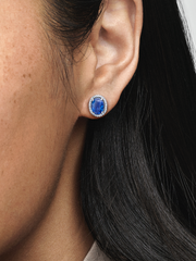 FINAL SALE - Sparkling Statement Halo Stud Earrings - Sterling silver