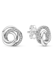 Family Always Encircled Stud Earrings - Sterling silver