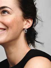 Family Always Encircled Hoop Earrings - Sterling silver