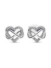 Sparkling Infinity Heart Necklace Set