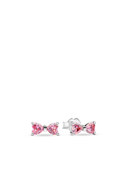 Sparkling Pink Bow Ring Set