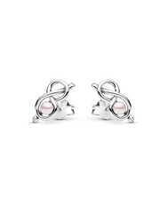 Infinity Knot Stud Earrings - Sterling silver