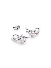 Infinity Knot Stud Earrings - Sterling silver