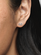 Sparkling Infinity Stud Earrings - Sterling silver