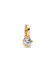 Pandora Talisman Lab-grown Diamond Moon Pendant Necklace 0.25 carat tw 14k Gold