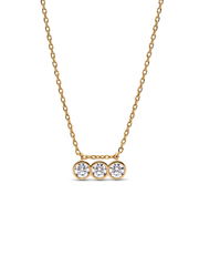 FINAL SALE - Pandora Era Bezel 14k Gold Triple Lab-grown Diamond Pendant Necklace - 0.45 ct TW, 14k gold