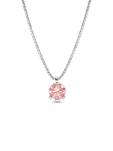 FINAL SALE - Pandora Nova 14k White Gold Lab-grown Pink Diamond Pendant Necklace - 1.00 ct TW, 14k white gold