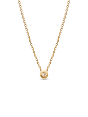 Pandora Era Bezel 14k Gold Lab-grown Diamond Pendant Necklace - 0.15 ct TW, 14k gold