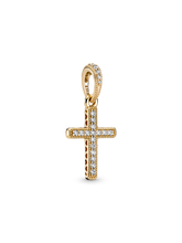 FINAL SALE - Sparkling Cross Pendant - 14k gold