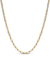 Elongated Link Chain Necklace - 14k gold plating