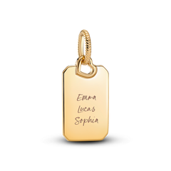 Engravable Rectangle Tag Pendant Necklace Set