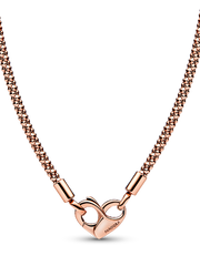 Pandora Moments Studded Chain Necklace - 14k rose gold plating