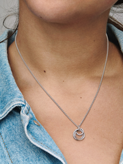 Family Always Encircled Pendant Necklace - Sterling silver