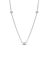 FINAL SALE - Pandora Era Bezel Sterling Silver Lab-grown Diamond Station Necklace - 0.30 ct TW, Sterling silver