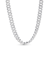 Pavé Cuban Chain Necklace - Sterling silver
