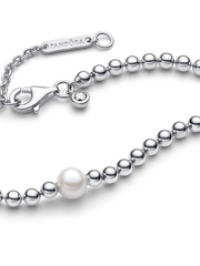 Treated Freshwater Cultured Pearl & Beads Collier Necklace - Sterling silver