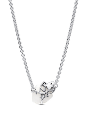 White Rose in Bloom Collier Necklace - Sterling silver