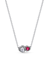 Halo Hearts Pendant Necklace - Sterling silver