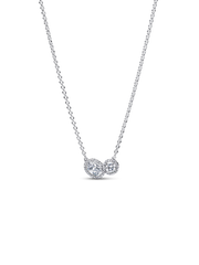 Embracing Halo Necklace - Sterling silver