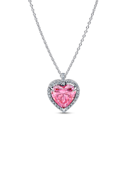 Pink Elevated Hearts Necklace Layering Set