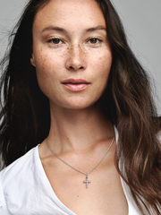 Sparkling Cross Pendant - Sterling silver