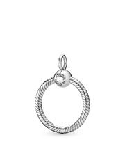 August Birthstone Eternity Circle O Pendant Set