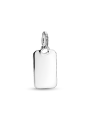 Engravable Rectangle Tag Pendant Necklace Set