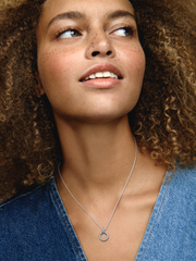 Double Circle Pendant & Necklace - Sterling silver