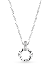 Double Circle Pendant & Necklace - Sterling silver
