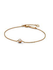 Pandora Era Bezel 14k Gold Lab-grown Diamond Chain Bracelet - 0.15 ct TW, 14k gold