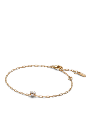 Pandora Era Bezel Lab-Grown Diamond Cluster Paperclip Chain Bracelet - 0.10 ct TW, 14k gold